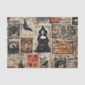 ヴィンテージ魔女スタンプハロウィーンデクページ 薄葉紙 (正面)