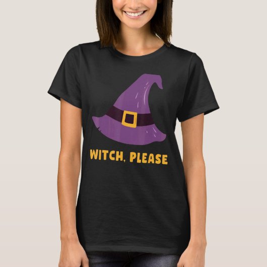 ヴィンテージ魔女ハロウィーンの魔女の衣装 Tシャツ (正面)