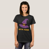 ヴィンテージ魔女ハロウィーンの魔女の衣装 Tシャツ (正面フル)