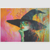 ヴィンテージ魔女ハロウィーンデクページ 薄葉紙 (正面)