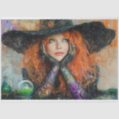 ヴィンテージ魔女ハロウィーンデクページ 薄葉紙 (正面)