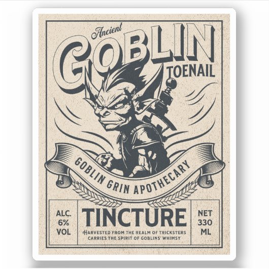 ヴィンテージ魔女ポションラベルハロウィーン装飾 シール (正面)