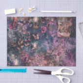 ヴィンテージ魔女ライト魔法の呪縛されたデコパージュ 薄葉紙 (クラフト)