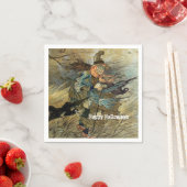 ヴィンテージ魔女不気味ハローウィンパーティ スタンダードカクテルナプキン (インサイチュ)