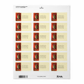 ヴィンテージ魔女作りブルハロウィーン住所 シール (フルシート)