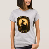 ヴィンテージ魔女魔法美学Tシャツ – かわいいハロ Tシャツ (正面)