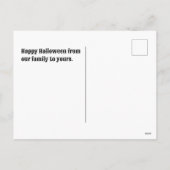 ヴィンテージ魔女黒猫&こうもりハロウィーン シーズンポストカード (裏面)