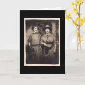 ヴィンテージ魔女 カード (黄色い花)