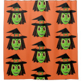 ヴィンテージ魔女 シャワーカーテン (正面)