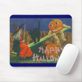 ヴィンテージ魔女&ジャック提灯遊時間 マウスパッド (マウス)