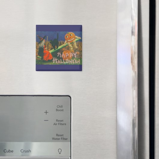 ヴィンテージ魔女&ジャック提灯遊時間 マグネット (インサイチュ (冷蔵庫))