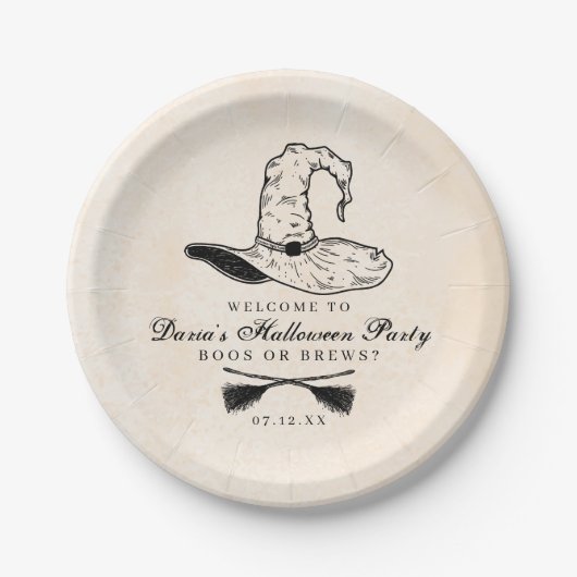 ヴィンテージ魔女 ペーパープレート (正面)