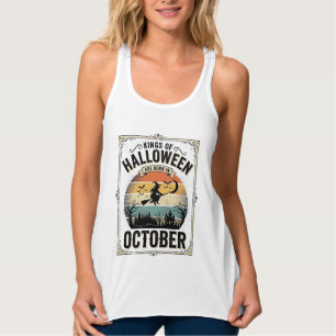 ヴィンテージ魔女Tシャツ 10月 ハロウィン 誕生日 デザイン タンクトップ
