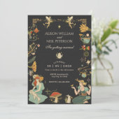 ヴィンテージ魔法おとぎ話の神秘的結婚な 招待状 (スタンド正面)