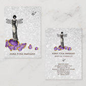 *~*ヴィンテージ魔法の妖精アメジスト宝石広場  名刺 (正面/裏面)