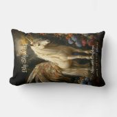 ヴィンテージ魔法の童話ペガサスフォレストユニコーン ランバークッション (正面)