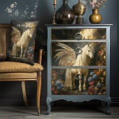 ヴィンテージ魔法の童話ペガサスフォレストユニコーン ランバークッション