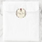 ヴィンテージ魔法の魅惑されたバラ結婚披露宴 ラウンドシール (バッグ)