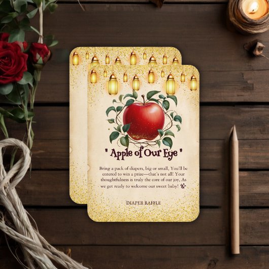 ヴィンテージ魔法アップルの目の赤ちゃんシャワー エンクロージャーカード