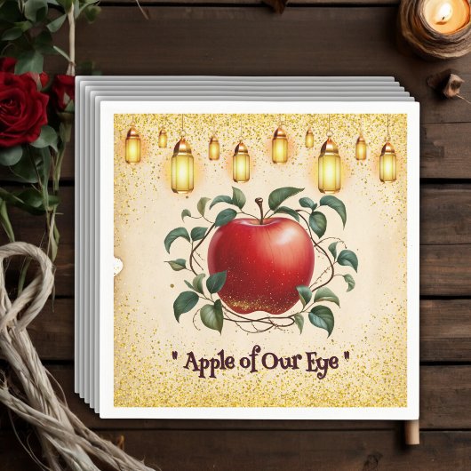 ヴィンテージ魔法アップルの目の赤ちゃんシャワー スタンダードカクテルナプキン