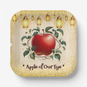 ヴィンテージ魔法アップルの目の赤ちゃんシャワー ペーパープレート (正面)