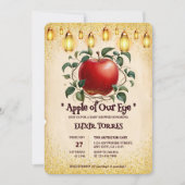 ヴィンテージ魔法アップルの目の赤ちゃんシャワー 招待状 (正面)