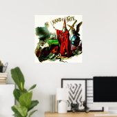 ヴィンテージ魔法ウィザードメルリンフェイトリトラベルアート ポスター (ホームオフィス)