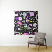 ヴィンテージ魔法スイッチのシームレスなパターン。魔法b タペストリー (インサイチュ(横))