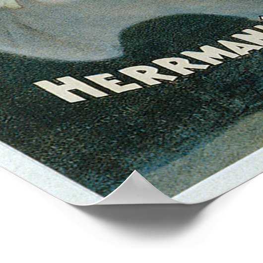 ヴィンテージ魔法ポスターアート女性と月 ポスター (角)