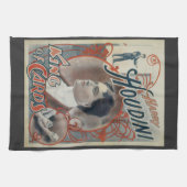 ヴィンテージ魔法ポスターマジシャンハリーウディニ キッチンタオル (横)