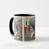 ヴィンテージ魔法ポスターマジシャンハリーウディニ マグカップ (正面左)