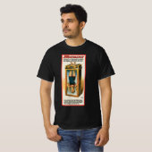 ヴィンテージ魔法ポスターマジシャンハリーウディニ Tシャツ (正面フル)