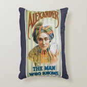 ヴィンテージ魔法ポスター、アレクサンダー、知り合い アクセントクッション (正面(垂直))