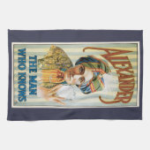 ヴィンテージ魔法ポスター、アレクサンダー、知り合い キッチンタオル (横)