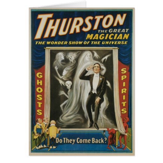 ヴィンテージ魔法ポスター、ザ・マジシャン素晴らしサーストン (正面)