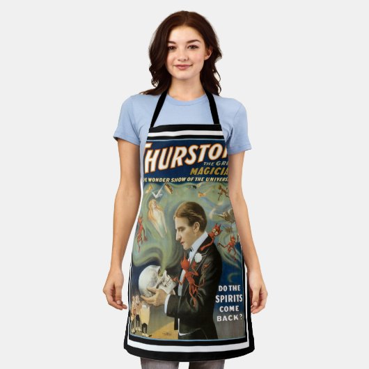 ヴィンテージ魔法ポスター、ザ・マジシャン素晴らしサーストン エプロン (着用した状態)