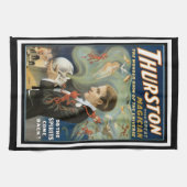 ヴィンテージ魔法ポスター、ザ・マジシャン素晴らしサーストン キッチンタオル (横)