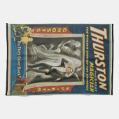 ヴィンテージ魔法ポスター、ザ・マジシャン素晴らしサーストン キッチンタオル (横)