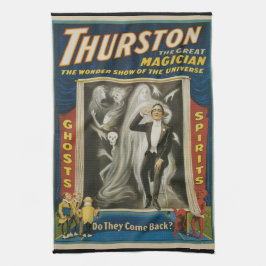 ヴィンテージ魔法ポスター、ザ・マジシャン素晴らしサーストン キッチンタオル