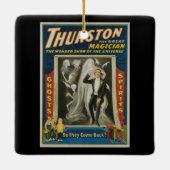 ヴィンテージ魔法ポスター、ザ・マジシャン素晴らしサーストン セラミックオーナメント (裏面)