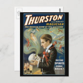 ヴィンテージ魔法ポスター、ザ・マジシャン素晴らしサーストン ポストカード (正面/裏面)