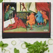 ヴィンテージ魔法ポスター、マジシャン素晴らし・カーター キッチンタオル (折り畳み)