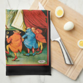 ヴィンテージ魔法ポスター、マジシャン素晴らし・カーター キッチンタオル (四つ折り)