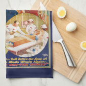 ヴィンテージ魔法ポスター、マジシャン素晴らし・カーター キッチンタオル (四つ折り)