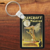 ヴィンテージ魔法ポスター、マジシャン・バンクロフト、ライオン キーホルダー (正面)