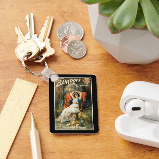 ヴィンテージ魔法ポスター、マジシャン・フレデリック・バンクロフト キーホルダー (デスク)