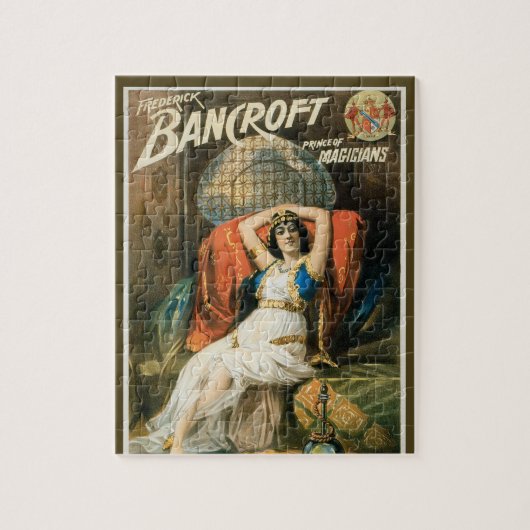 ヴィンテージ魔法ポスター、マジシャン・フレデリック・バンクロフト ジグソーパズル (縦)