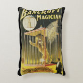 ヴィンテージ魔法ポスター、マジシャンBancroft and Lion アクセントクッション (正面(垂直))