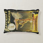 ヴィンテージ魔法ポスター、マジシャンBancroft and Lion アクセントクッション (裏面)