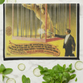 ヴィンテージ魔法ポスター、マジシャンBancroft and Lion キッチンタオル (折り畳み)